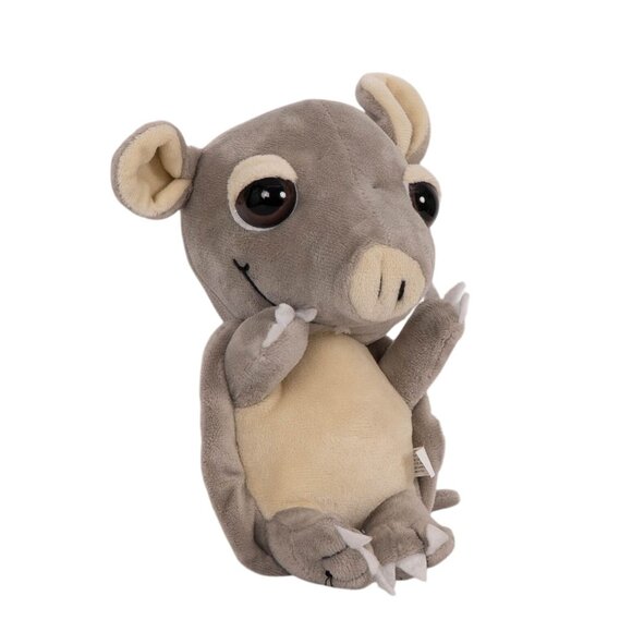Nantong Opera Armadillo Baby Plush 8" Tan Cream Stuffed Animal Toy Big Eyes Cute - Picture 1 of 4